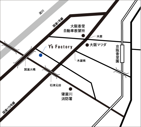 ワイズファクトリーの地図